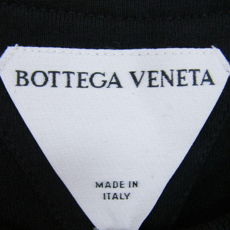 BOTTEGAVENETA ボッテガヴェネタ 23SS 690713 V1P70 オーバーロック ステッチ デザイン Tシャツ ブラック系 M【美品】【中古】