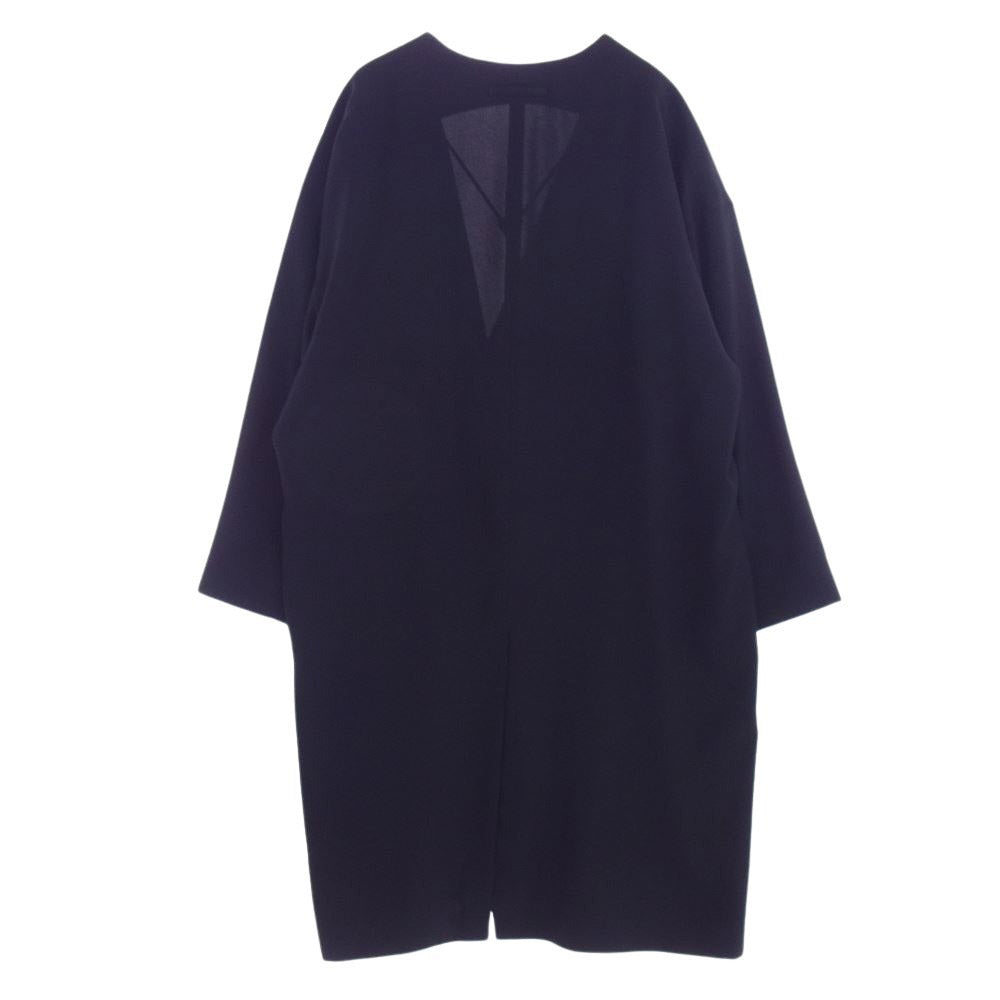 ユナイテッドアローズアンドサンズ 5525-299-0664 by DAISUKE OBANA 3 C/LESS DB COAT ダイスケ オバナ ノーカラー ロング  コート ブラック系 L【美品】【中古】