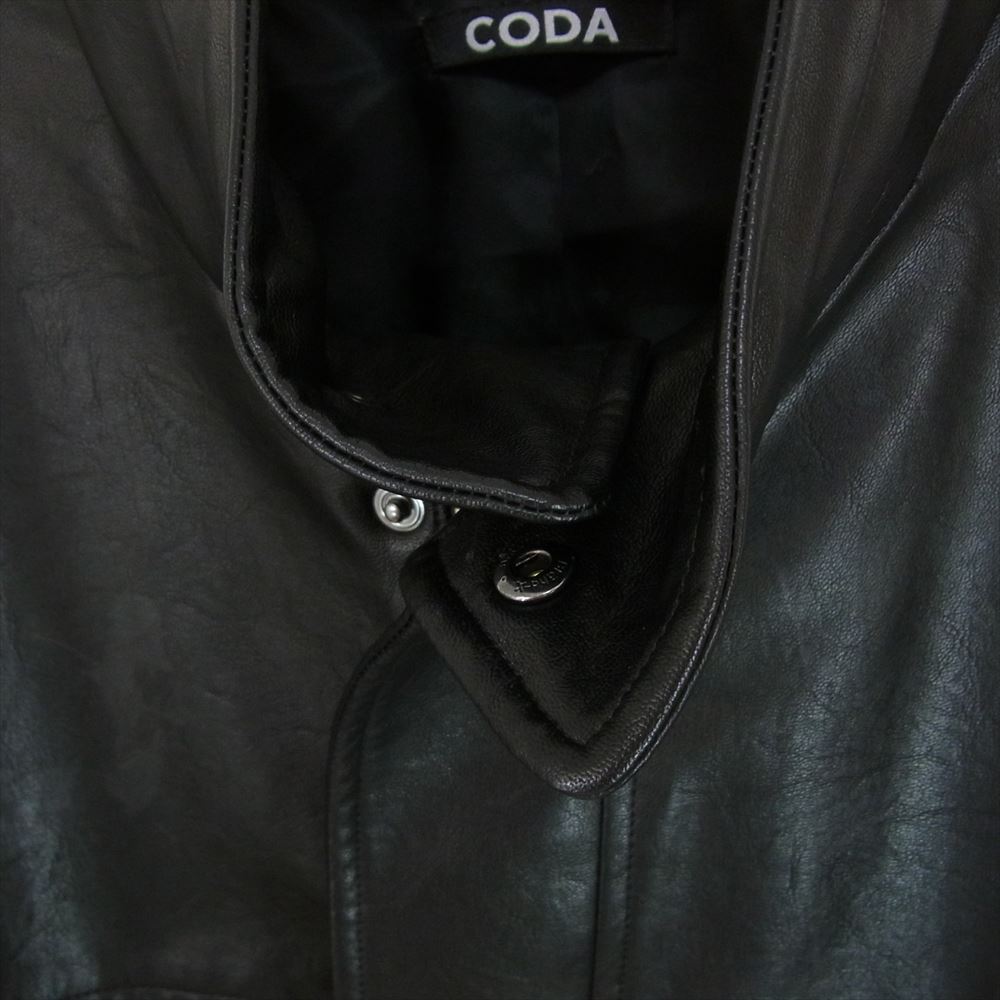 コーダ SYNTHETIC LEATHER OVERSIZED JACKET シンセティック レザー オーバー サイズ レザー ブルゾン ジャケット ブラック系 2【中古】