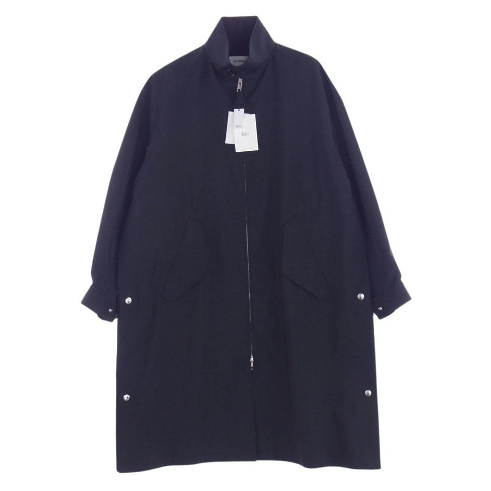 ザ・リラクス 24SS 24SS-RECT-403-J HIGH NECK HARRINGTON COAT ハイネック ハリントン ロング コート ブラック系 48【極上美品】【中古】