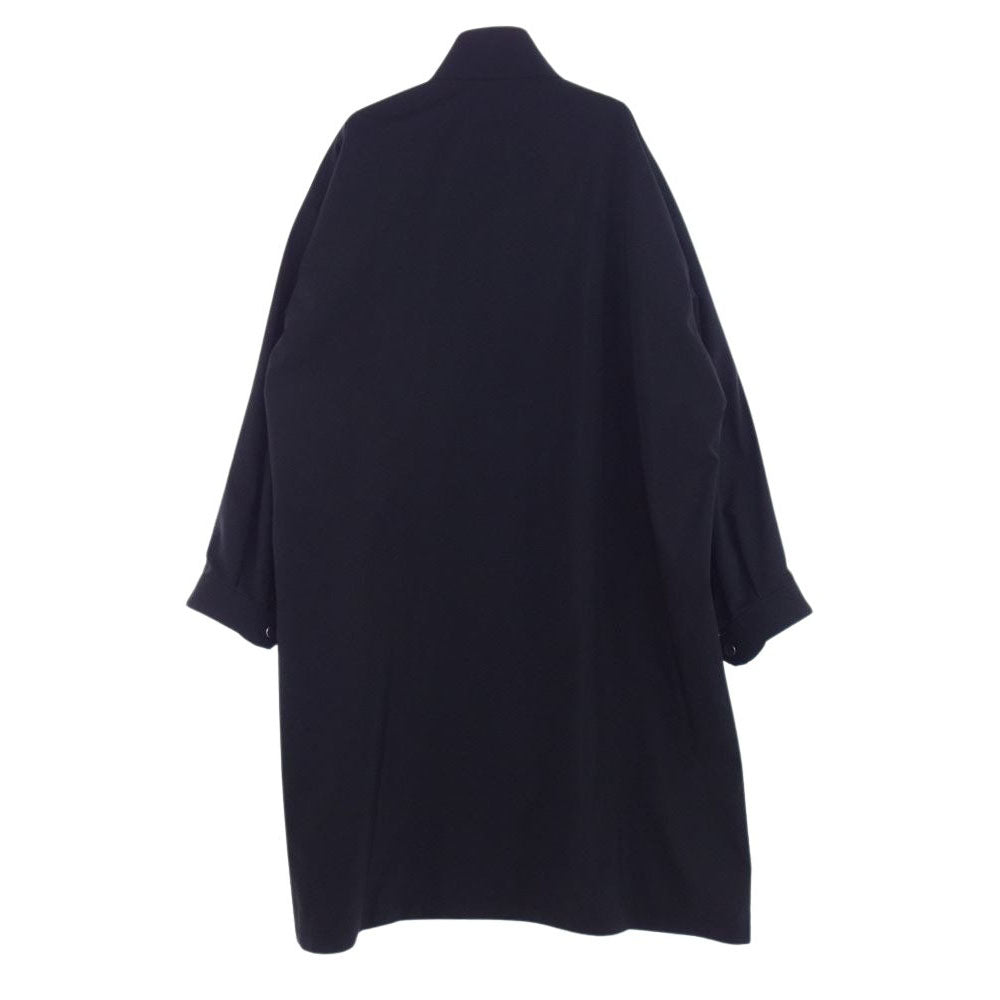 ザ・リラクス 24SS 24SS-RECT-403-J HIGH NECK HARRINGTON COAT ハイネック ハリントン ロング コート ブラック系 48【極上美品】【中古】
