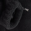 CELINE セリーヌ 2Y905699M フロントロゴ ジップアップ ルーズフード フリース ジャケット ブラック系 XL【中古】