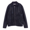 CELINE セリーヌ 2ED041320 牛革 カウハイド 裏地キルティング ジップアップ レザー ポリスマン ジャケット ブラック系 46【中古】