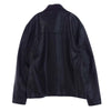 CELINE セリーヌ 2ED041320 牛革 カウハイド 裏地キルティング ジップアップ レザー ポリスマン ジャケット ブラック系 46【中古】