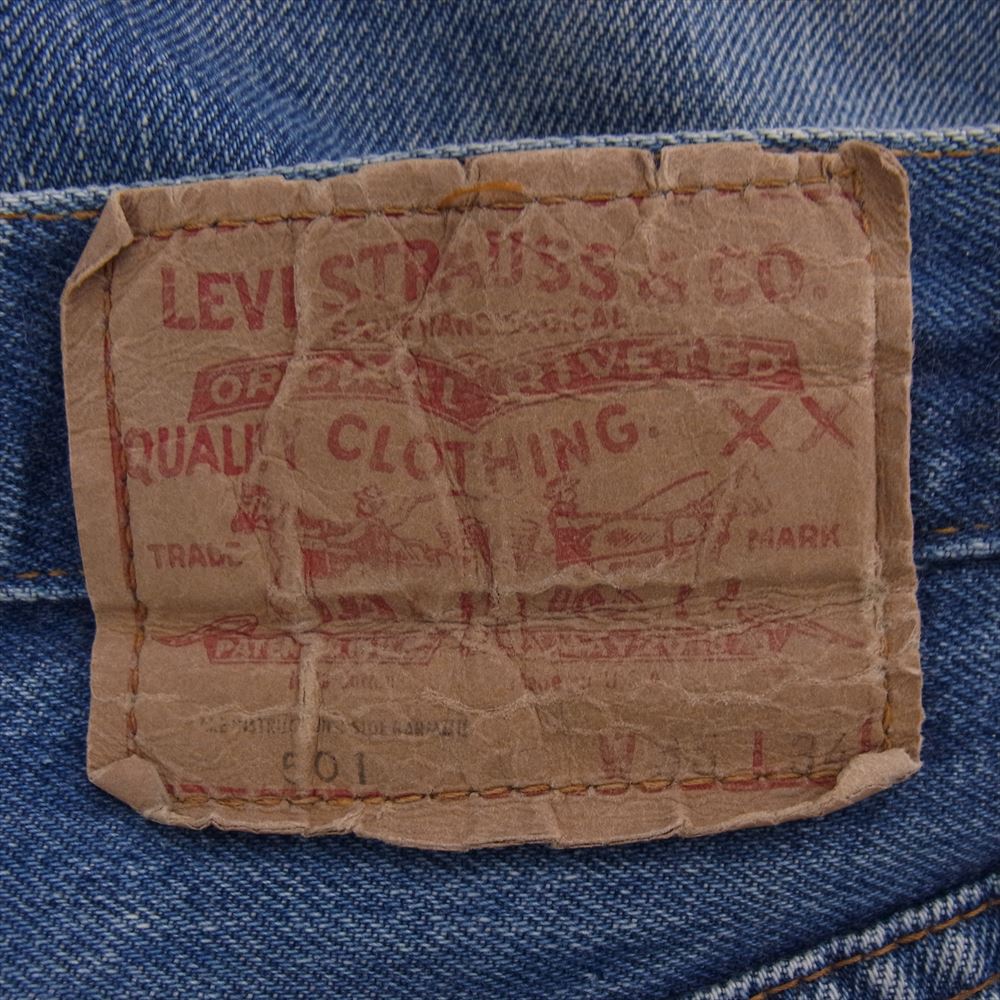 Levi's リーバイス 501 66後期 ボタン裏刻印6 SMALLe スモールe セルビッジ ボタンフライ ストレート デニム パンツ インディゴブルー系【中古】