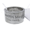 MAISON MARGIELA メゾンマルジェラ SM1UQ0003  S12698 CHUNKY BRUSHED SILVER LOGO RING ワイド ロゴ リング  シルバー系 18号【新古品】【未使用】【中古】