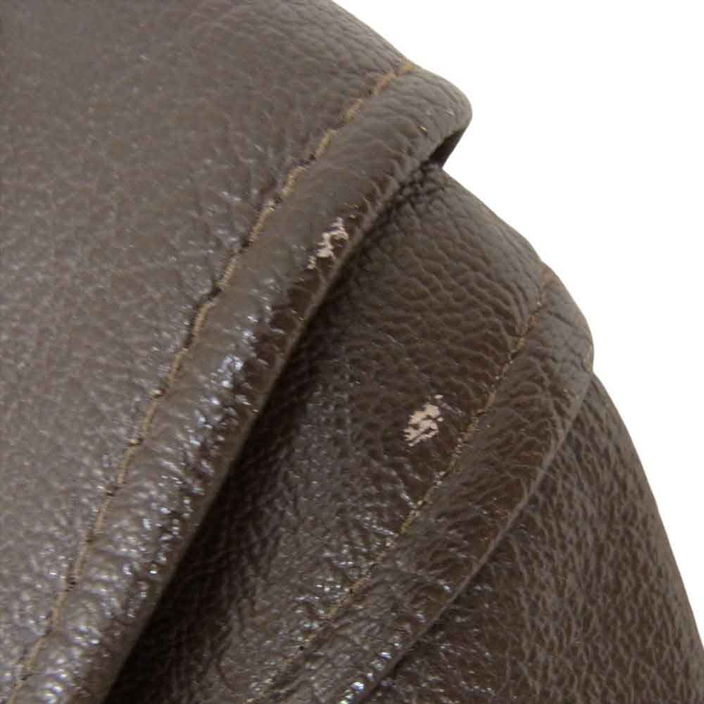 ミリタリー TYPE G-1 GOAT SKIN FLIGHT JACKET 襟ボア レザー フライト ジャケット ブラウン系 40【中古】