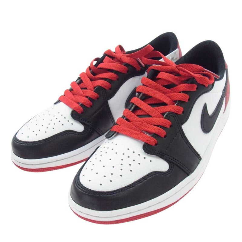 NIKE ナイキ CZ0790-106 Air Jordan 1 Retro Low OG Black Toe エアジョーダン1 レトロ ローカット スニーカー ホワイト系 ブラック系 レッド系 27.5ｃｍ【新古品】【未使用】【中古】