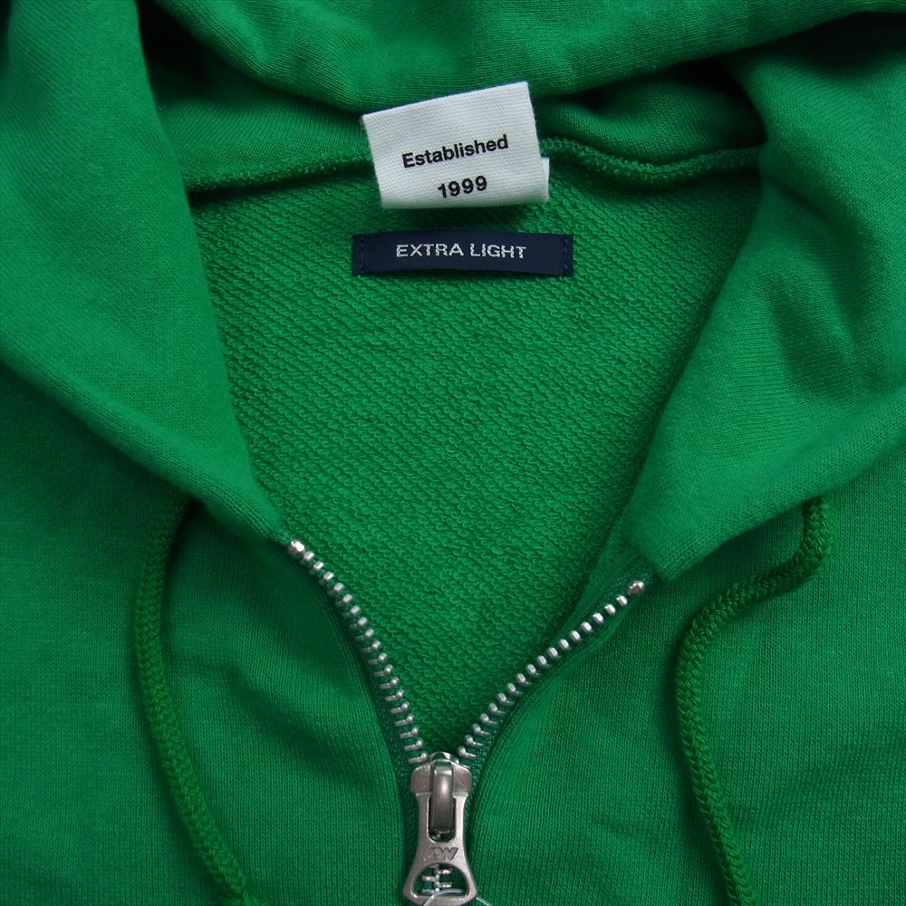 LOOPWHEELER ループウィラー EX Light evo Zip Hoodie エクストラ ライト evo 吊り裏毛 ジップ パーカー グリーン系 S【極上美品】【中古】
