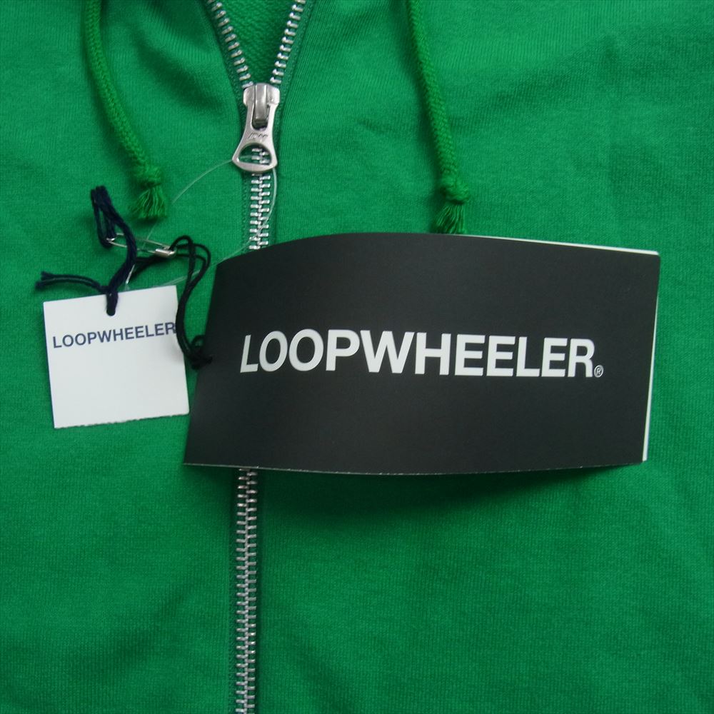 LOOPWHEELER ループウィラー EX Light evo Zip Hoodie エクストラ ライト evo 吊り裏毛 ジップ パーカー グリーン系 S【極上美品】【中古】