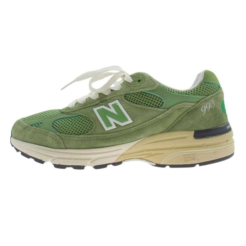 NEW BALANCE ニューバランス U993GW USA製 993 Chive チャイブ スエード メッシュ スニーカー グリーン系 25.5cm【中古】