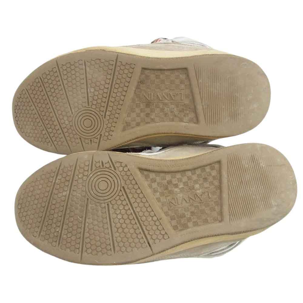 LANVIN ランバン 23aw FM-SKRK11-DRA2-A20 Leather Curb Sneakers カーブ ローカット スニーカー グレー系 40【中古】