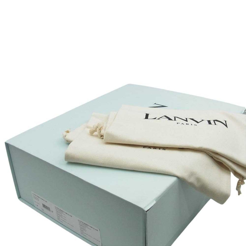 LANVIN ランバン 23aw FM-SKRK11-DRA2-A20 Leather Curb Sneakers カーブ ローカット スニーカー グレー系 40【中古】
