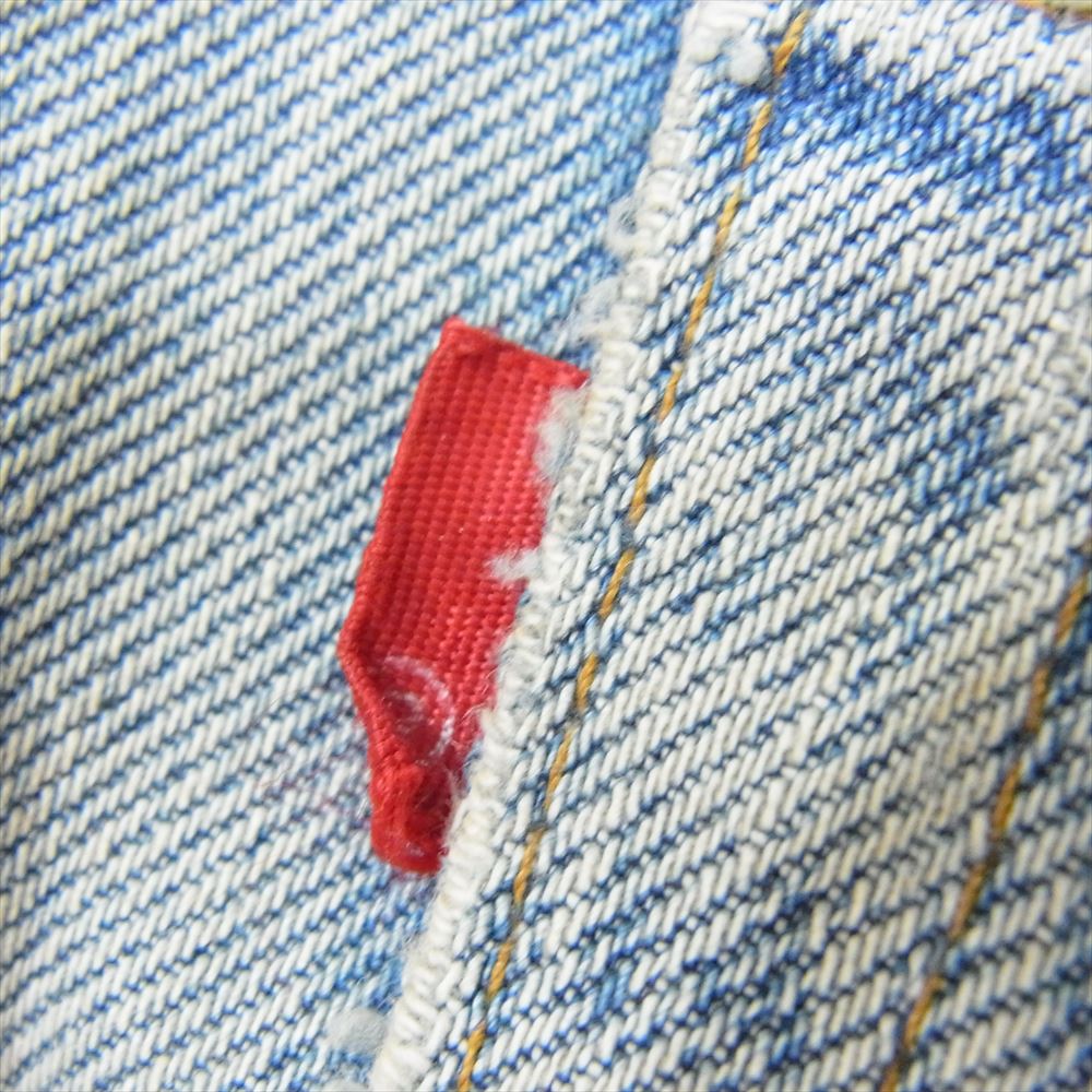 Levi's リーバイス 501 赤耳 裏刻印524 クロカン カンヌキ ジーンズ ストレート デニム パンツ インディゴブルー系 サイズ表記無【中古】