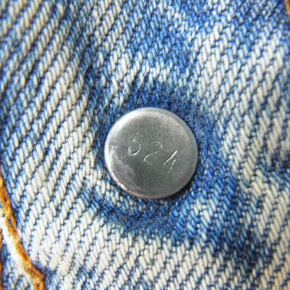 Levi's リーバイス 501 赤耳 裏刻印524 クロカン カンヌキ ジーンズ ストレート デニム パンツ インディゴブルー系 サイズ表記無【中古】
