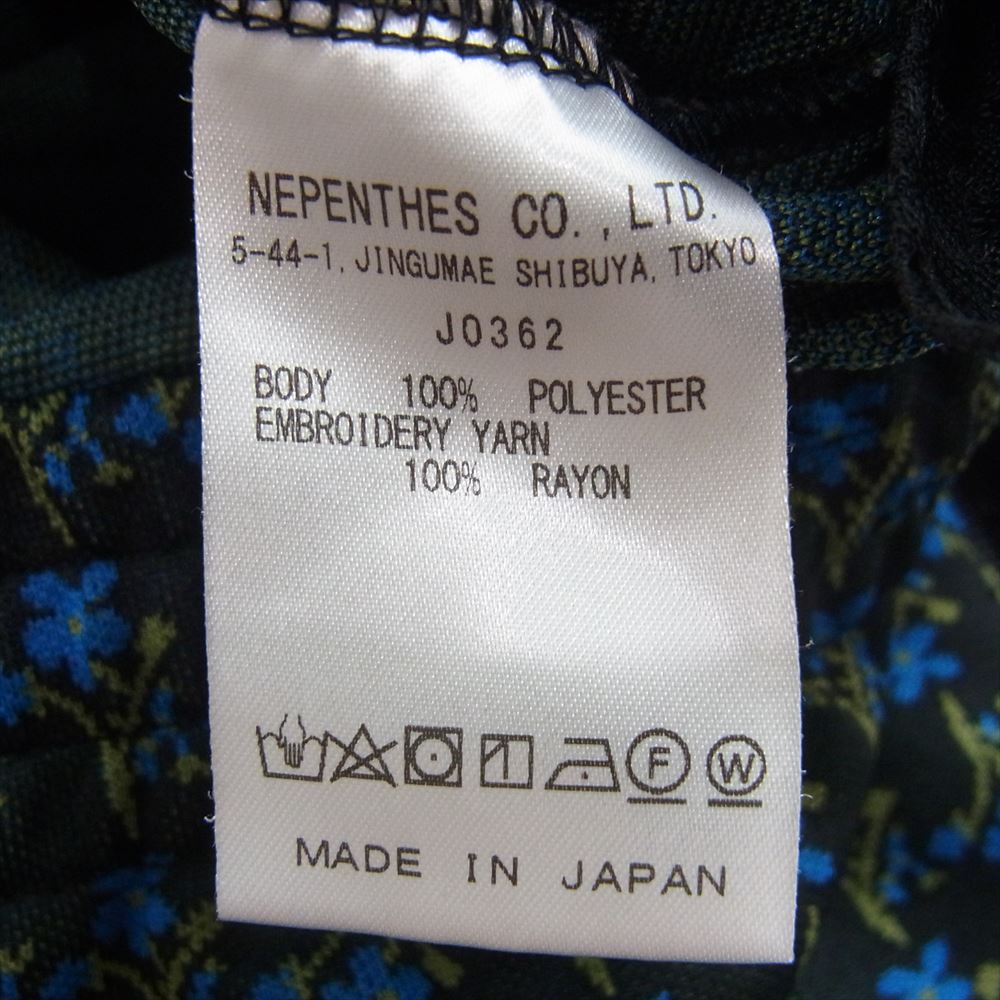 Needles ニードルス 21AW J0362 studios別注 花柄 Track Pant トラック パンツ ブラック系 S【中古】