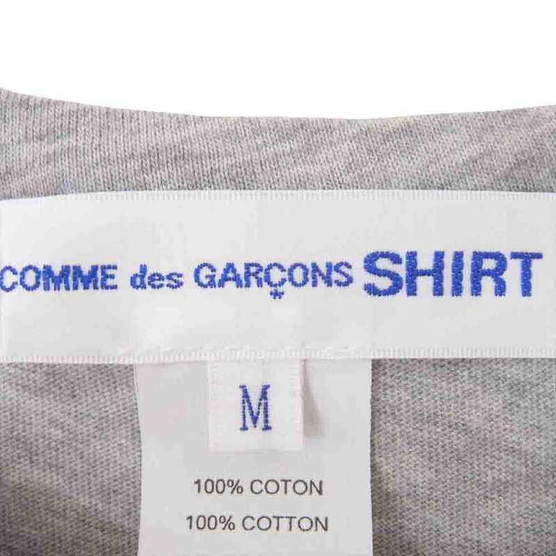 COMME des GARCONS コムデギャルソン CDGT1PL COMME des GARCONS SHIRT コムデギャルソンシャツ 長袖 カットソー グレー系 M【中古】