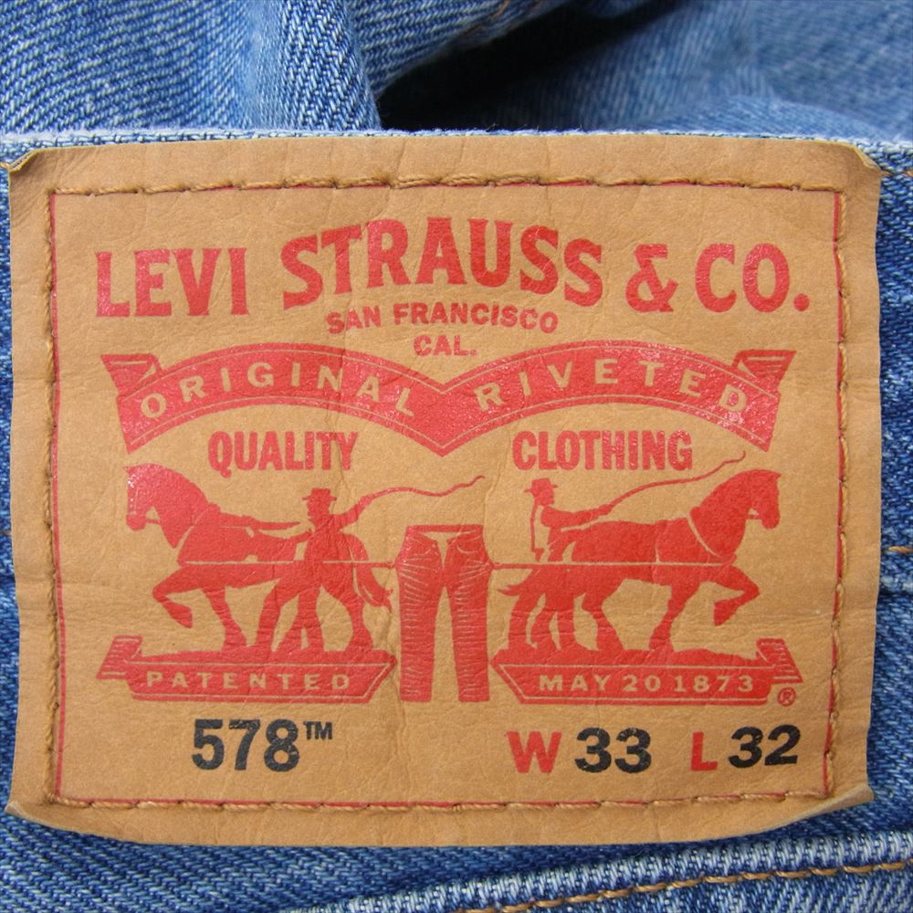 Levi's リーバイス A4750-0006 578 BAGGY バギー デニム パンツ ジーンズ インディゴブルー系 33【中古】