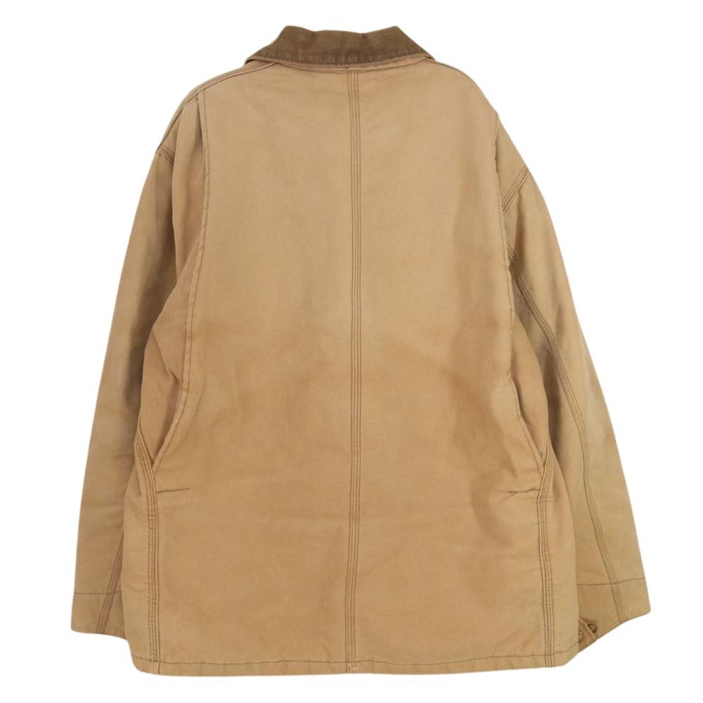 Carhartt カーハート ダック地 裏地キルティング 襟コーデュロイ ワーク ジャケット ブラウン系 サイズ表記無【中古】