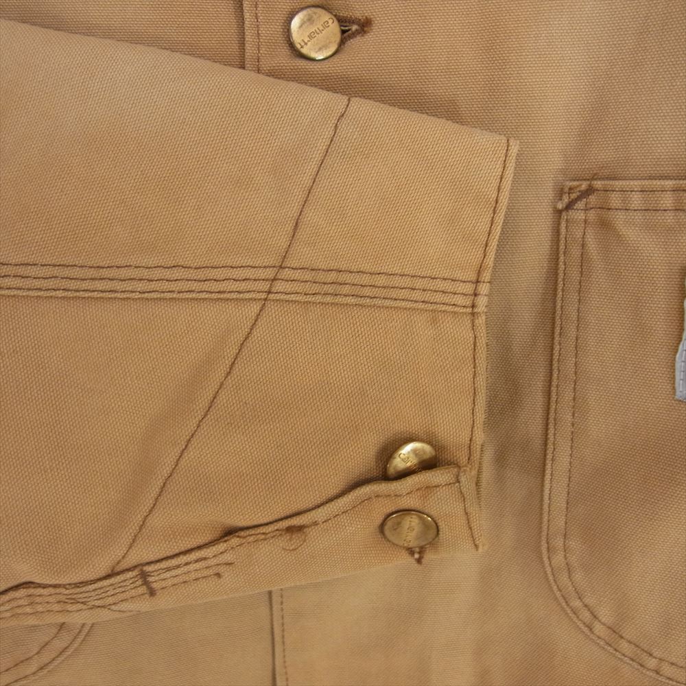 Carhartt カーハート ダック地 裏地キルティング 襟コーデュロイ ワーク ジャケット ブラウン系 サイズ表記無【中古】