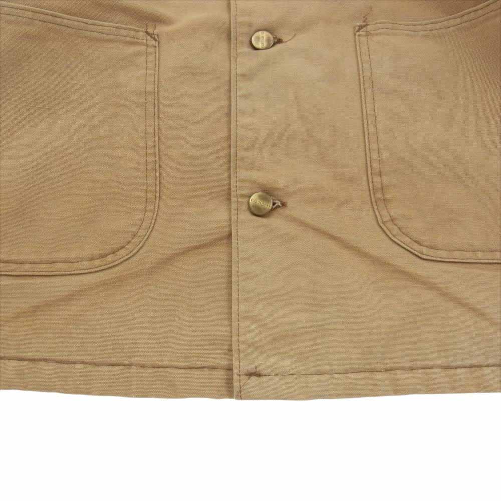 Carhartt カーハート ダック地 裏地キルティング 襟コーデュロイ ワーク ジャケット ブラウン系 サイズ表記無【中古】