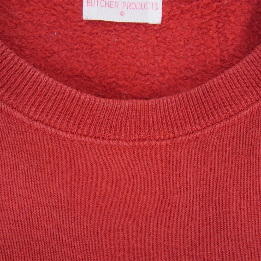BUTCHER PRODUCTS ブッチャープロダクツ CREW NECK SWEAT SHIRT クルーネック スウェット トレーナー レッド系 S【中古】