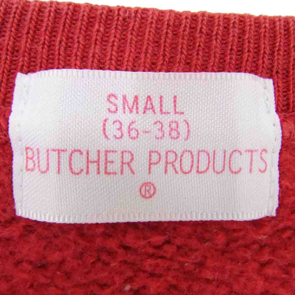 BUTCHER PRODUCTS ブッチャープロダクツ CREW NECK SWEAT SHIRT クルーネック スウェット トレーナー レッド系 S【中古】