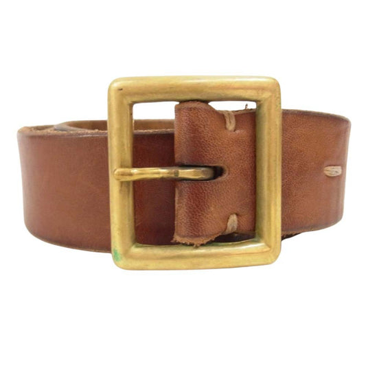 VISVIM ビズビム PLAIN BELT プレーン レザー ベルト ブラウン系【中古】