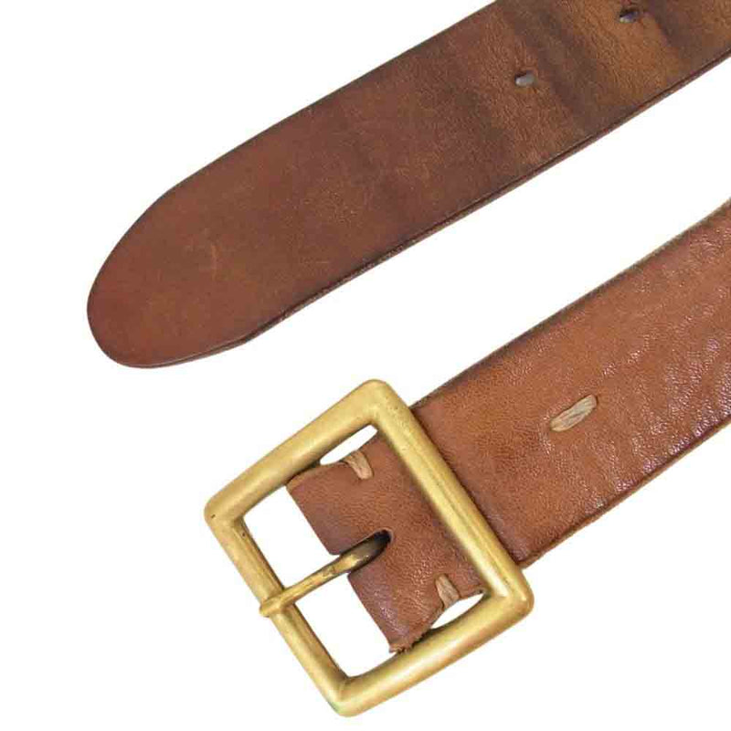 VISVIM ビズビム PLAIN BELT プレーン レザー ベルト ブラウン系【中古】