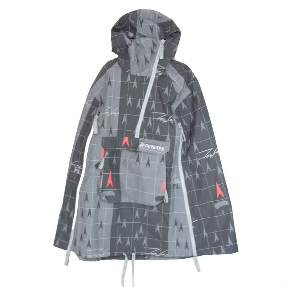 フューチュラ 20AW GORE-TEX Raincoat Poncho フロントビッグポケット ナイロンポンチョ レインコート グレー系 L【中古】