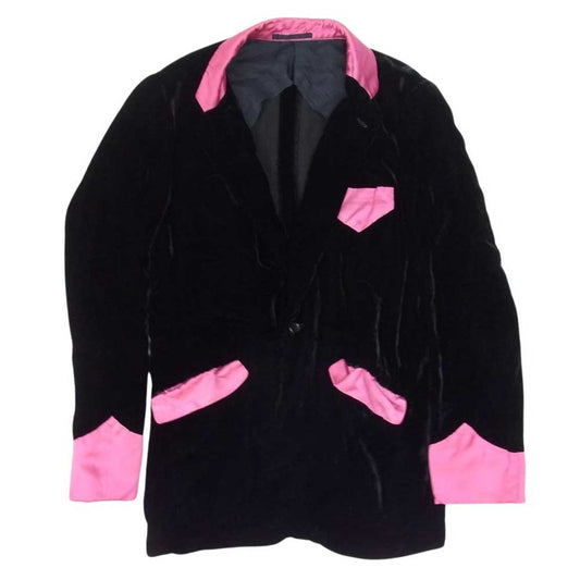 COMME des GARCONS HOMME PLUS コムデギャルソンオムプリュス 05SS PO-J064 ピンクパンサー期 アーカイブ テッズ ベルベット ジャケット  ブラック系 M【中古】