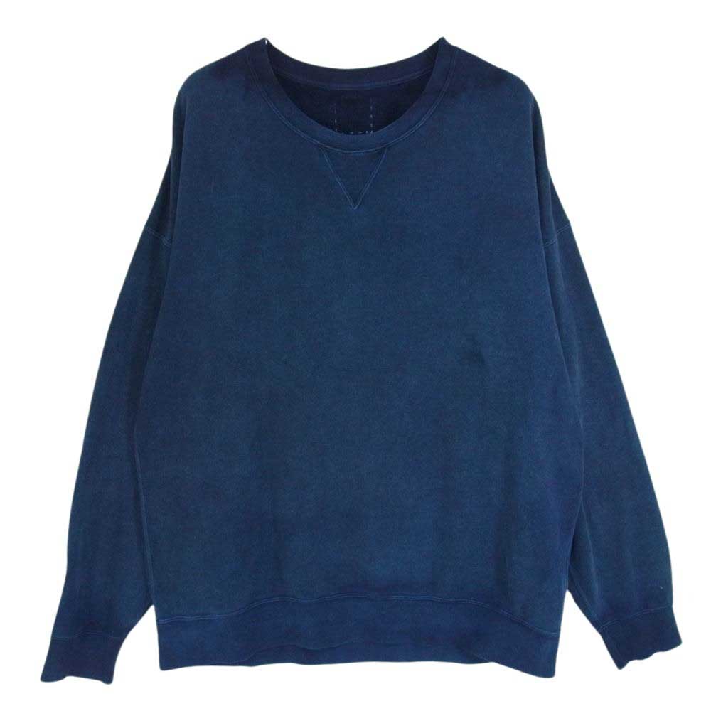 VISVIM ビズビム 19AW 0119205010010 JUMBO SWEAT L/S (N.D.) D-INDIGO インディゴ オーバーダイ ジャンボ スウェット トレーナー ネイビー系 2【中古】