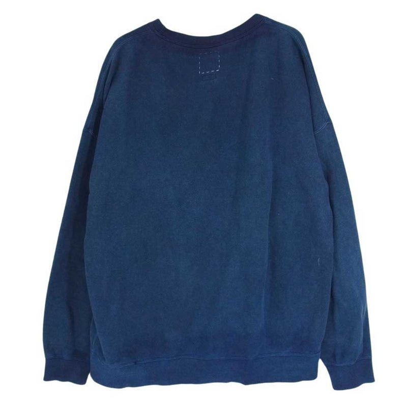 VISVIM ビズビム 19AW 0119205010010 JUMBO SWEAT L/S (N.D.) D-INDIGO インディゴ オーバーダイ ジャンボ スウェット トレーナー ネイビー系 2【中古】