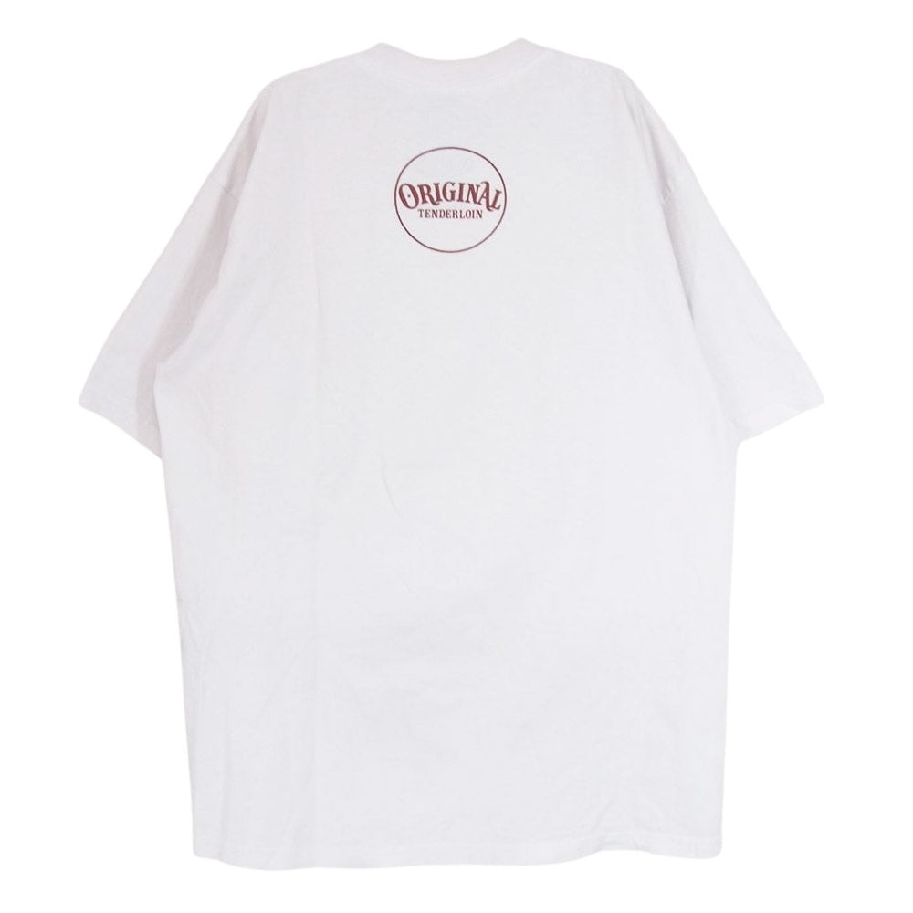 TENDERLOIN テンダーロイン 19SS T-TEE JC PRO CLUB プロクラブ ロゴ プリント 半袖 Tシャツ ホワイト系 L【中古】