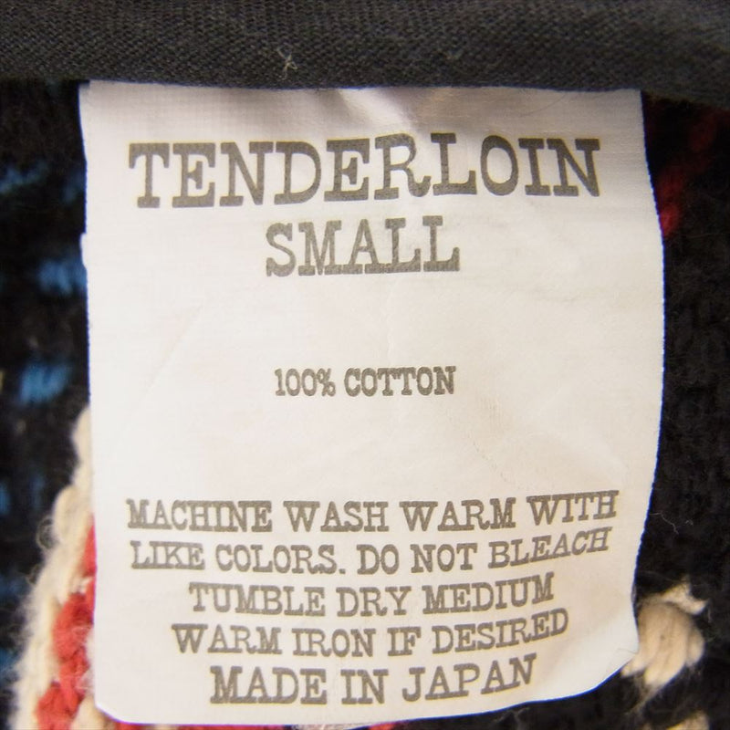 TENDERLOIN テンダーロイン 15SS T-RUG PARKA ラグ ジップアップ パーカー ネイティブ 総柄 裾フリンジ フーディー マルチカラー系 S【中古】