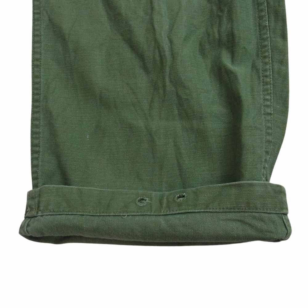 アメリカ軍 ヴィンテージ 60s 8405-082-6618 ミリタリー ベイカー パンツ 裾菊穴 カーキ系 38×33【中古】