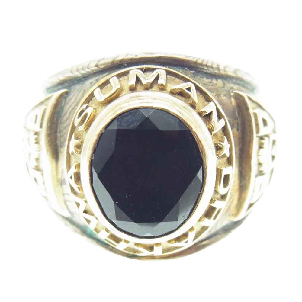スーマンダックワ SD College Ring w/Onyx 木目金 オニキス カレッジリング シルバー系 ブラック系 20号【中古】