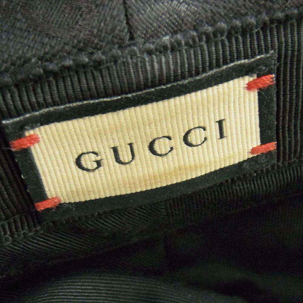 GUCCI グッチ  576587 4HG53 GGキャンバス フェドラ バケット ハット ブラック系【中古】