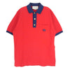 GUCCI グッチ 625323 XJCNZ GG Short Sleeve Polo Shirt ロゴ ワッペン 金ボタン ショートスリーブ 半袖 ポロ シャツ レッド系 XS【中古】