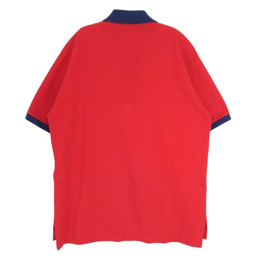 GUCCI グッチ 625323 XJCNZ GG Short Sleeve Polo Shirt ロゴ ワッペン 金ボタン ショートスリーブ 半袖 ポロ シャツ レッド系 XS【中古】