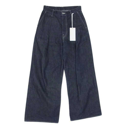 GRAPHPAPER グラフペーパー 23SS GL231-40108RB Selvage Denim Two Tuck Wide Pants セルビッジ デニム ツータック ワイド パンツ リジット インディゴブルー系 0 【中古】