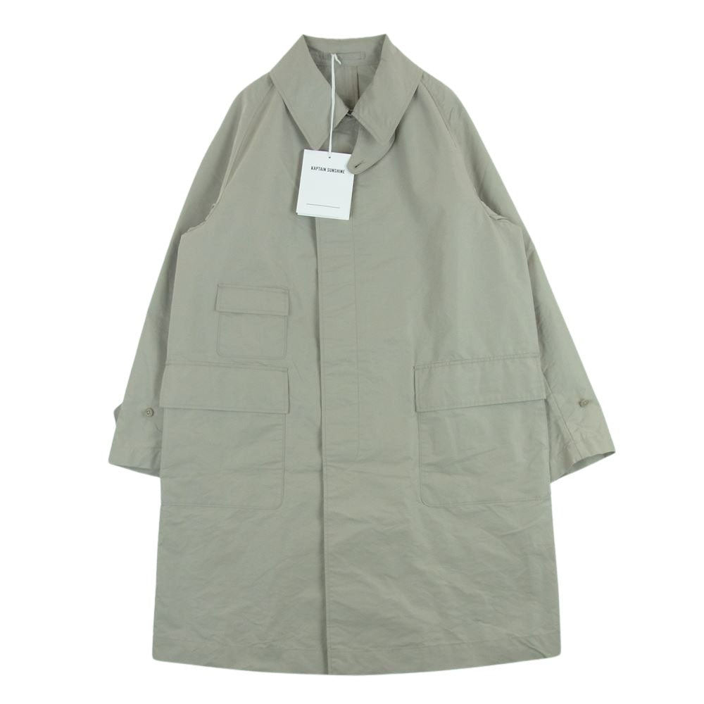 キャプテンサンシャイン 22SS KS22SC002 TRAVELLER COAT GIZAコットン コットンポリウェザー T/C トラベラー コート グレー系 TAUPE 38【新古品】【未使用】【中古】