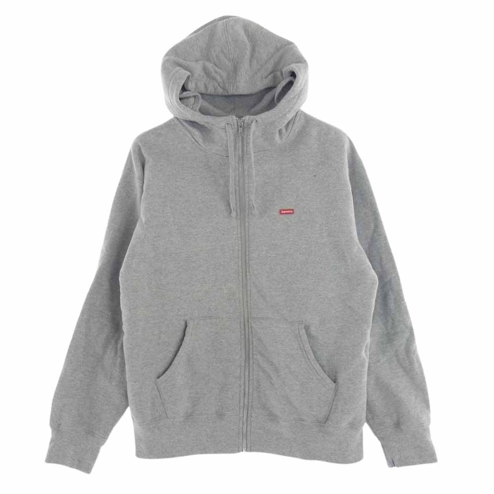 Supreme シュプリーム 20AW Small Box Facemask Zip Up Hooded Sweatshirt スモール ボックス ロゴ フェイスマスク ジップ アップ フーディッド スウェットシャツ パーカー グレー系 S【中古】