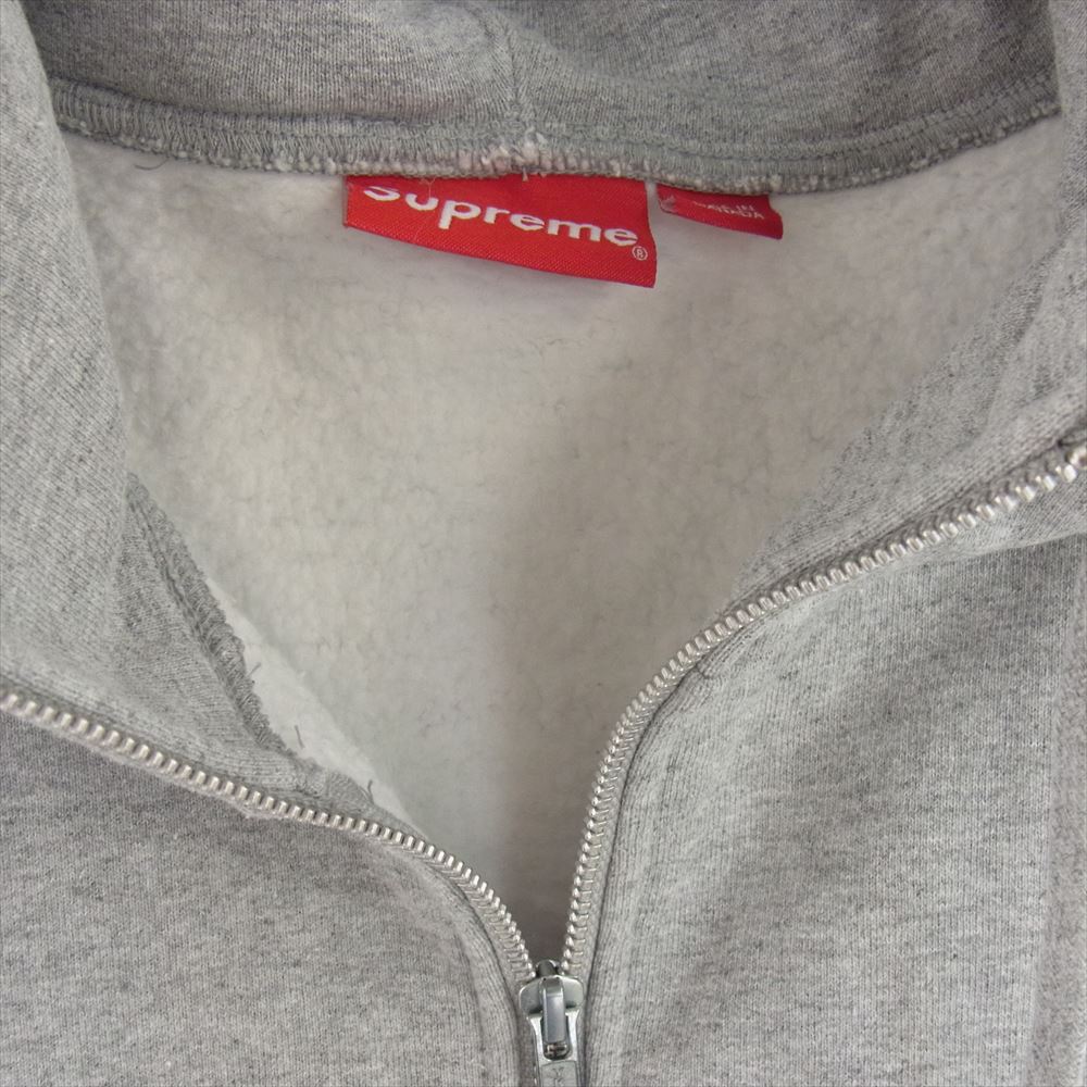 Supreme シュプリーム 20AW Small Box Facemask Zip Up Hooded Sweatshirt スモール ボックス ロゴ フェイスマスク ジップ アップ フーディッド スウェットシャツ パーカー グレー系 S【中古】