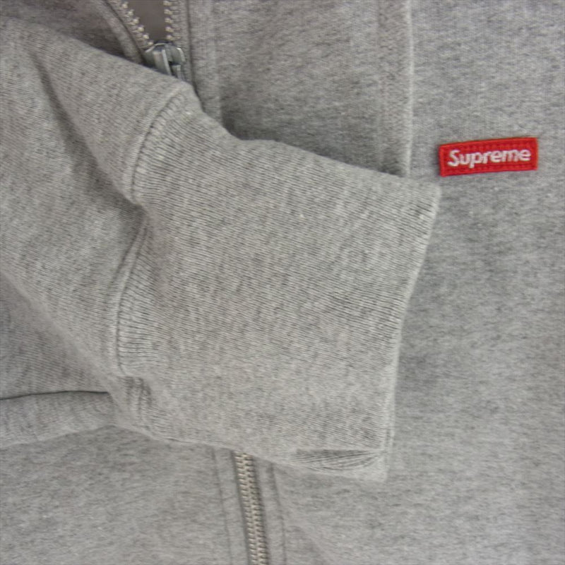 Supreme シュプリーム 20AW Small Box Facemask Zip Up Hooded Sweatshirt スモール ボックス ロゴ フェイスマスク ジップ アップ フーディッド スウェットシャツ パーカー グレー系 S【中古】