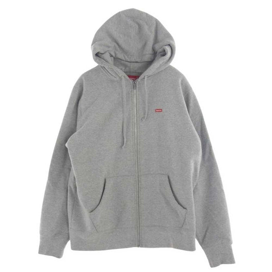 Supreme シュプリーム 16SS Small Box Logo Zip Up Hooded Sweatshirt スモール ボックス ロゴ ジップ アップ フーディッド スウェットシャツ パーカー グレー系 M【中古】