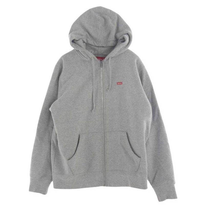 Supreme シュプリーム 16SS Small Box Logo Zip Up Hooded Sweatshirt スモール ボックス ロゴ ジップ アップ フーディッド スウェットシャツ パーカー グレー系 M【中古】