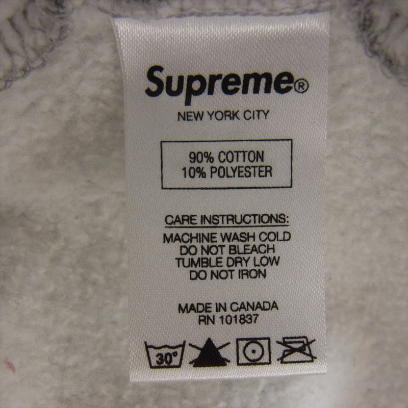 Supreme シュプリーム 16SS Small Box Logo Zip Up Hooded Sweatshirt スモール ボックス ロゴ ジップ アップ フーディッド スウェットシャツ パーカー グレー系 M【中古】