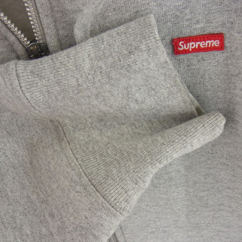 Supreme シュプリーム 16SS Small Box Logo Zip Up Hooded Sweatshirt スモール ボックス ロゴ ジップ アップ フーディッド スウェットシャツ パーカー グレー系 M【中古】