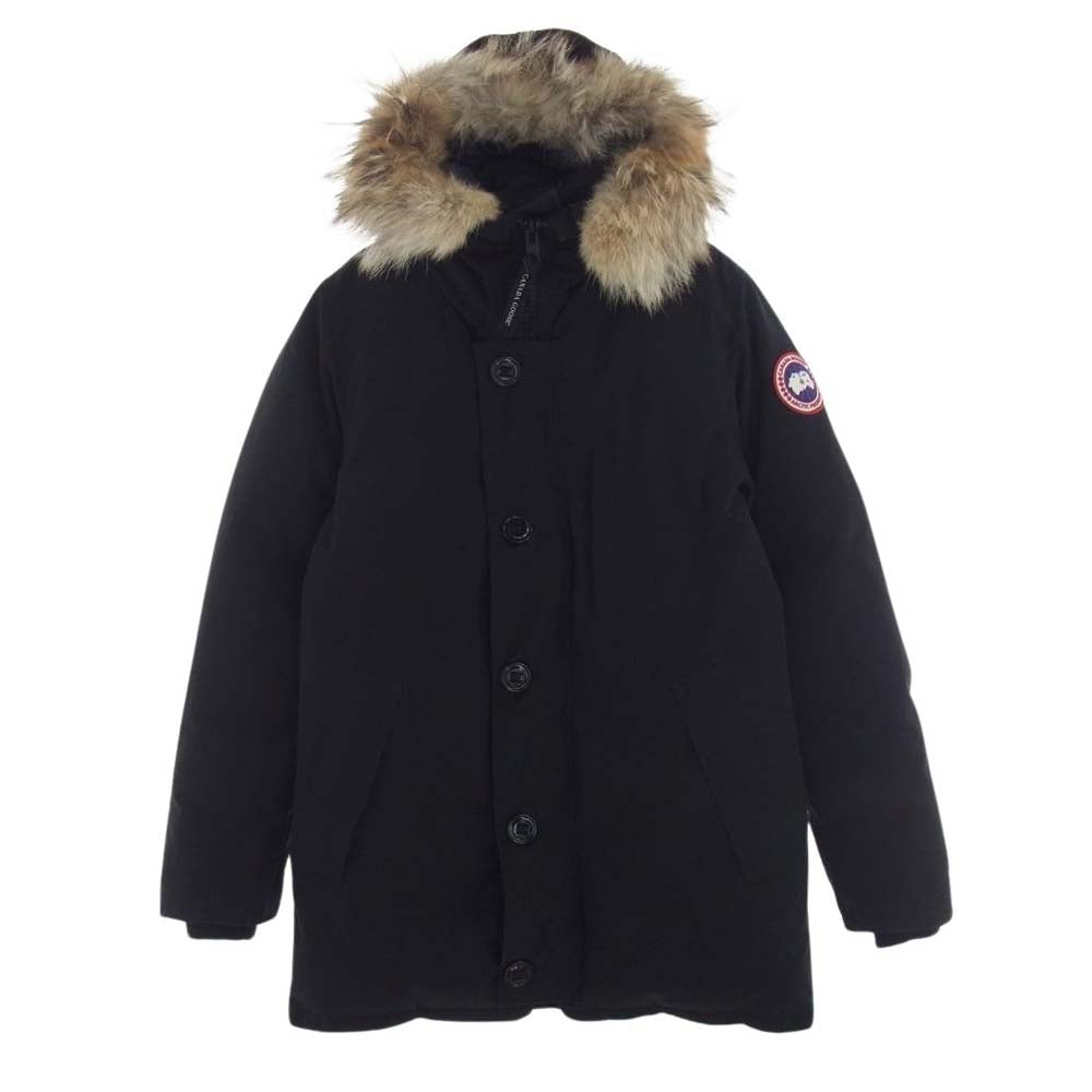 CANADA GOOSE カナダグース 3438JM  JASPER PARKA ジャスパー パーカ ロゴ ワッペン 刺繍 ダウン ジャケット ブラック系 S【中古】